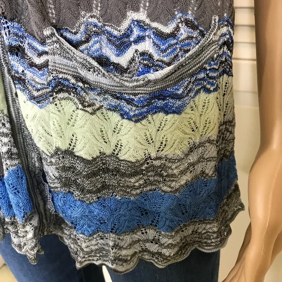 Missoni Chevron Multicolor Cardigan Size 10